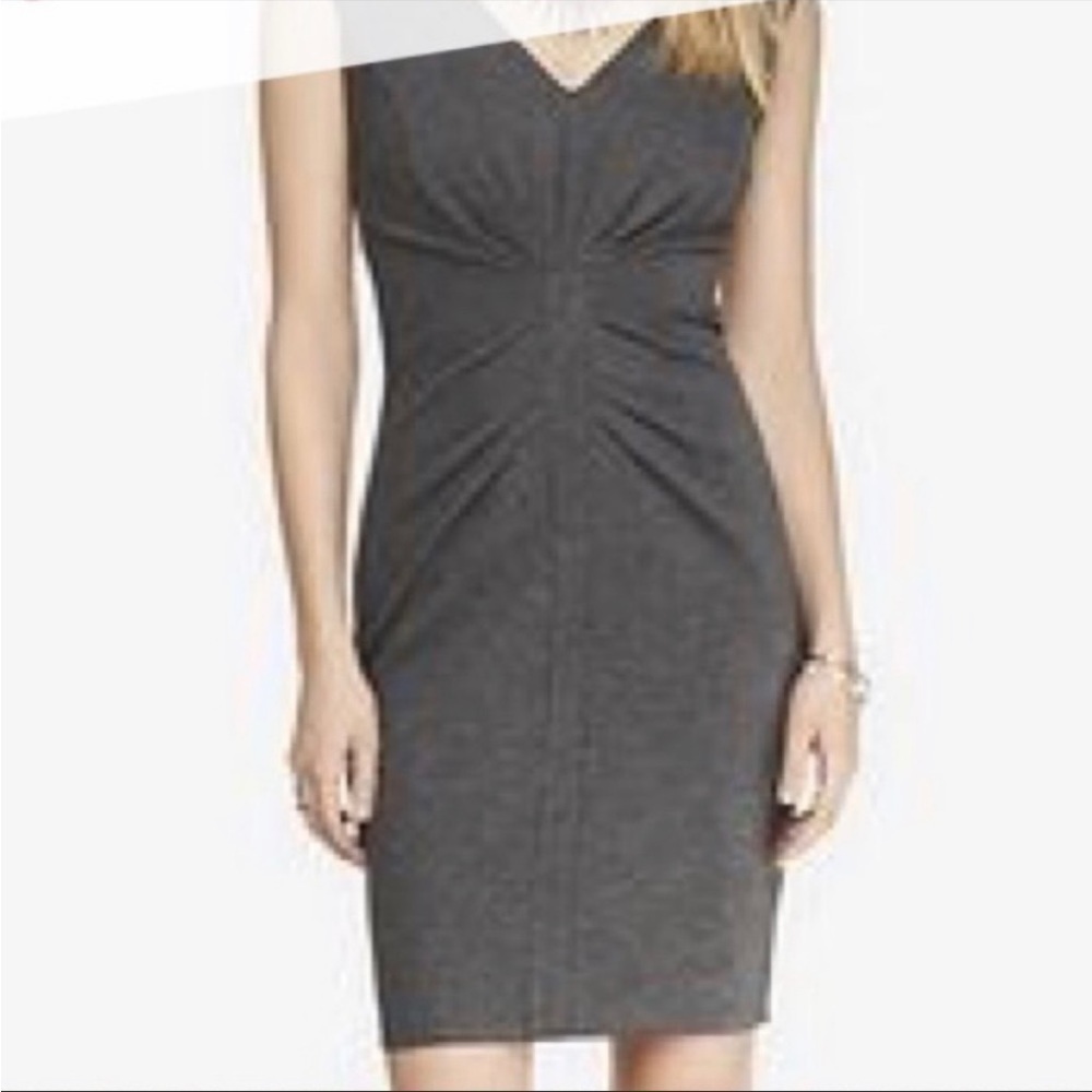 Express Gray Charcoal Ponte Knit Dress size 12